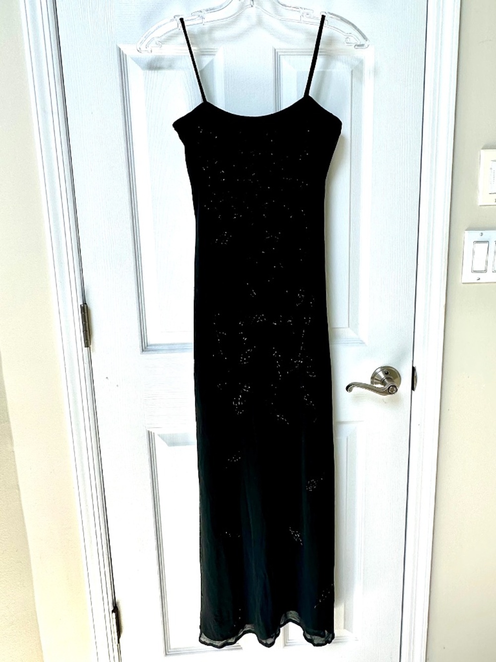 Black Beaded Laundry by Shelli Segal gown